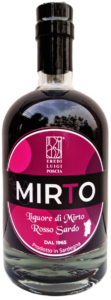 Liquore di Mirto Rosso sardo Ditta Eredi Luigi Poscia